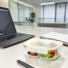 SZKLANY POJEMNIK 1000ml LUNCH BOX Z PRZEGRODĄ SZCZELNY 5623
